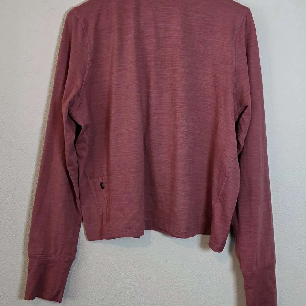 Vuori Crescent Half Zip Heathered Red Pullover Large Athleisure Yoga Performance - Picture 8 of 8